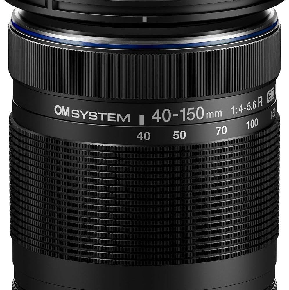 OM System M.Zuiko Digital ED 40-150mm F4.0-5.6 R Lens with High-Speed Imager AF and 30 to 8.2-Degree Angle of View (Black)